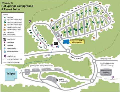 Campground - Yukon Hot Springs Campground & Hostel